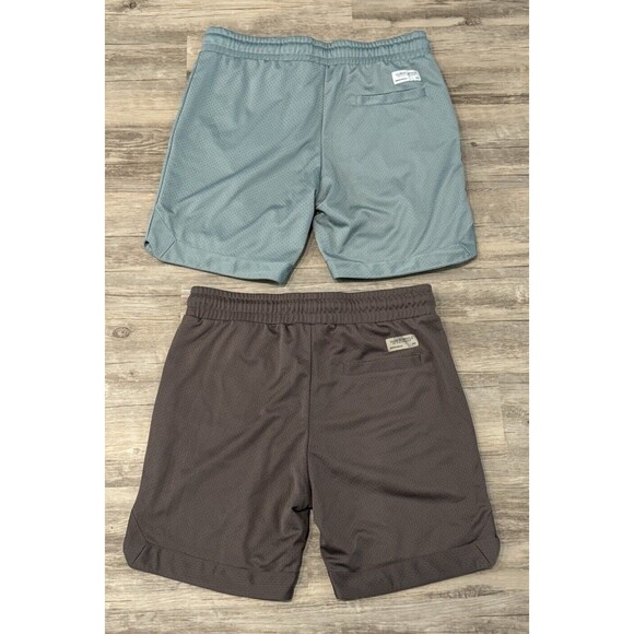 Maison Article Mens Premium Basketball Shorts Lot x2 Sz XL Teal Plum Zip Pockets - Picture 9 of 16